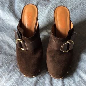 Michael Kors suede clogs